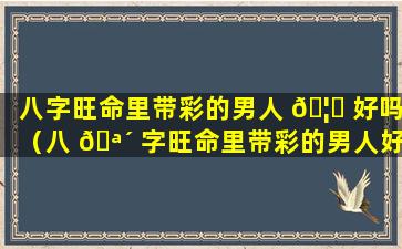 八字旺命里带彩的男人 🦁 好吗（八 🪴 字旺命里带彩的男人好吗还是女人）